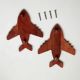 Handcrafted Acacia Wood Aeroplane Handle Pair